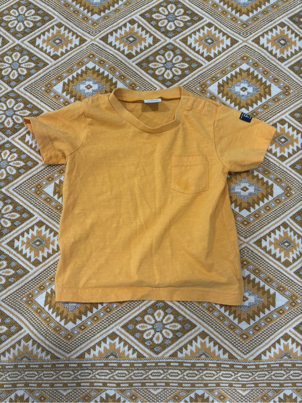 Polarn O. Pyret Short Sleeve Top | Mustard Yellow | Size 18-24M (92)